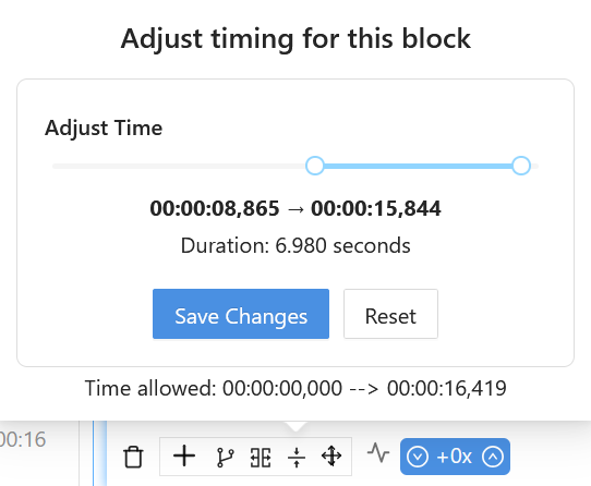 Adjust Block Timing