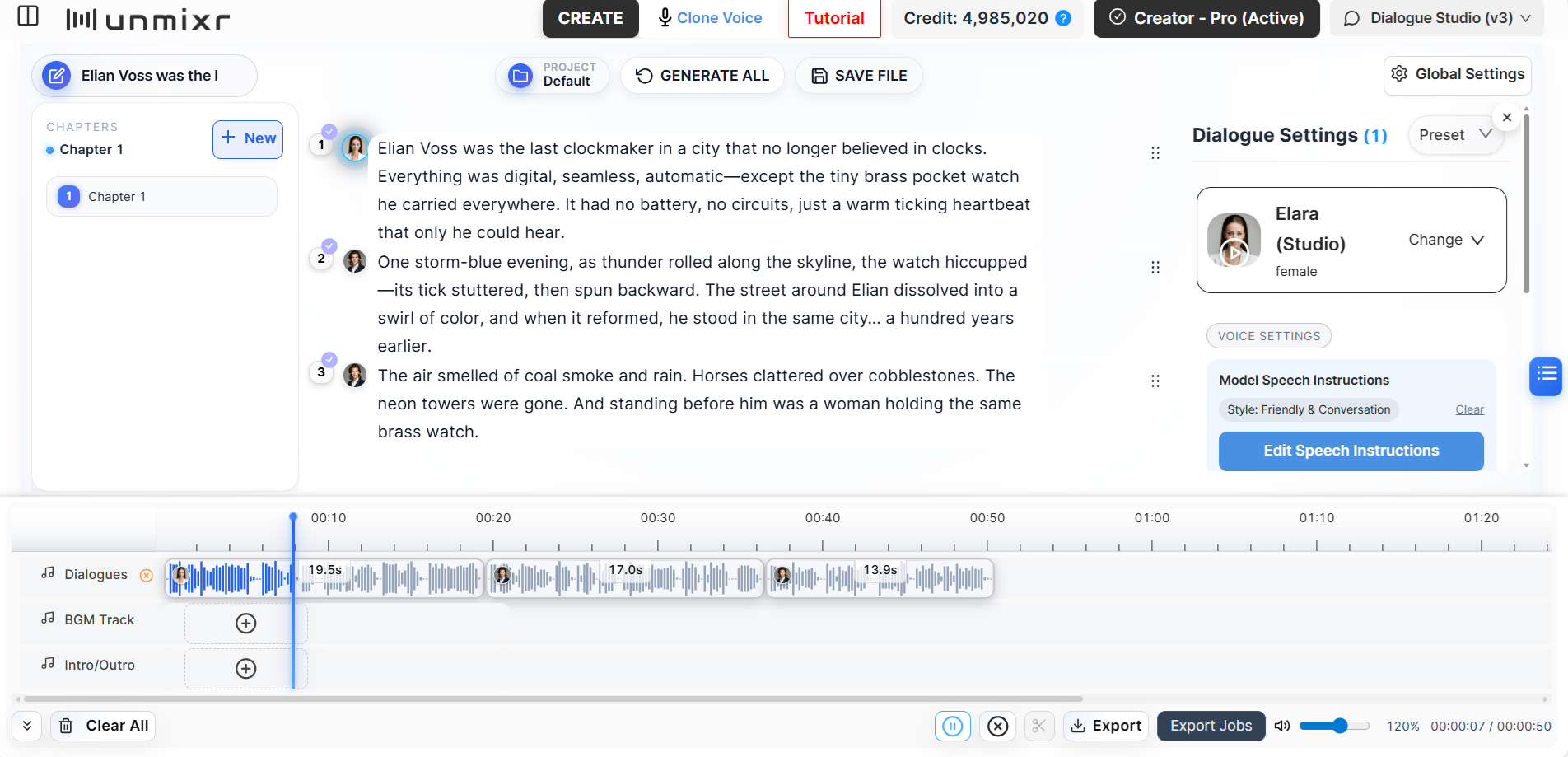 Dialogue Text to Speech Studio