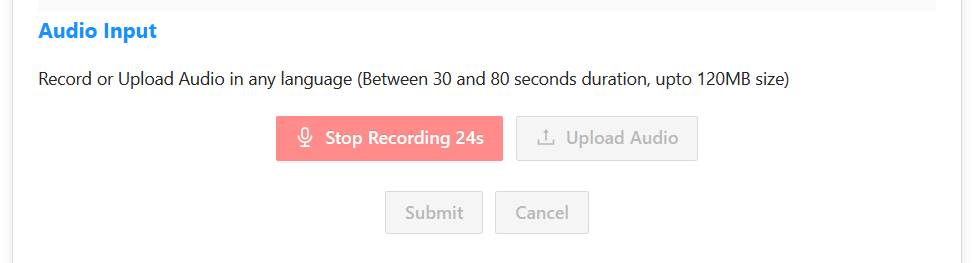 Record or Upload Audio File